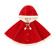 Plush baby hooded windproof cape for outdoor use
