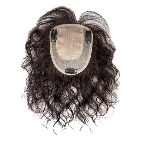 Cover gray hair with hair extensions on the top of the head for real hair and curly hair