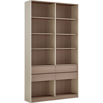 Lins Home Italian-style bookcase bookshelf integrated storage cabinet against the wall with glass door living room Lins Wood Industry VK1X