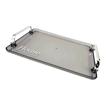 Light luxury rectangular water cup tray for household use tea cups living room storage plastic fruit plate meal plate cup tea tray