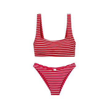 Limone one-piece swimsuit women's bikini striped orange