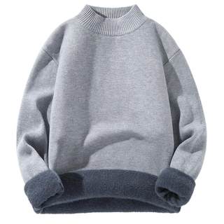 Nn jeanswest plush sweater men's autumn and winter new men's half-turtle collar sweater teenagers' bottoming shirt