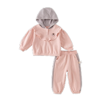 (Same style in the mall) David Bella childrens suit girls new spring and autumn sports sweatshirt pants 2024 baby
