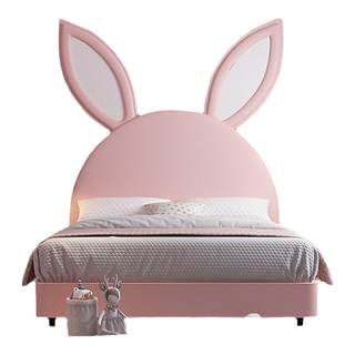 Children's Bed Girls Rabbit Bed Girls Solid Wood Princess Bed