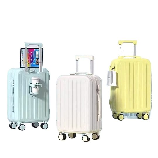 Студенческий чемодан на колесике, новинка 2024 года, женский прочный чемодан, 24-дюймовый мужской чехол для пароля, бесшумный интернатный чехол