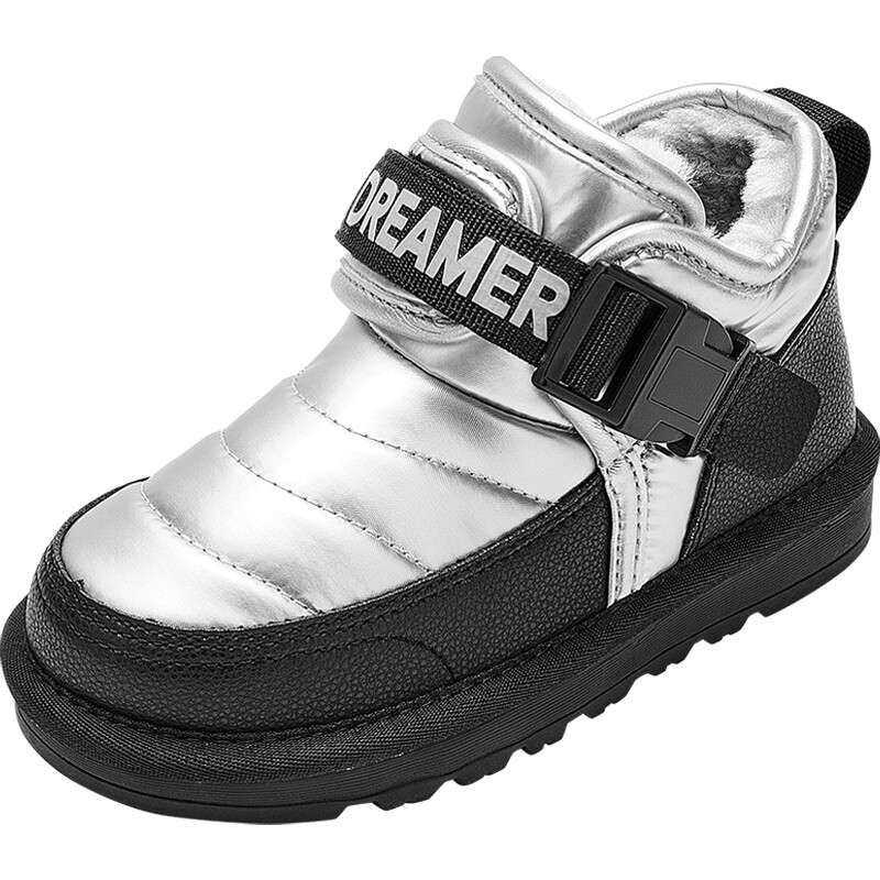 Balabala children's snow boots boys and girls shoes winter new children's shoes boots baby plus velvet short boots trendy