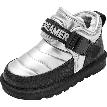 Balabala children's snow boots boys and girls shoes winter new children's shoes boots baby plus velvet short boots trendy