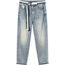 Commoner Legend 8oz Cool Star Sand Wash Summer Thin Jeans Mens Straight Leg Loose Casual Pants Trendy Brand