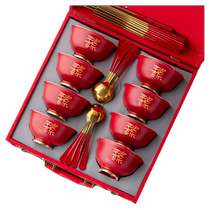 Customized house decoration and red tableware set for new home. Practical home gift for friends and relatives.