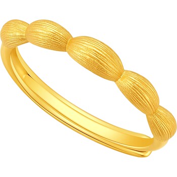 Chao acer huayun good luck lotus gold ring pure gold ancient method women's ring brushed gift price priced women