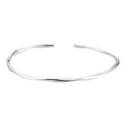Shunqing Silver House Sterling Silver Simple Twist 브레이슬릿