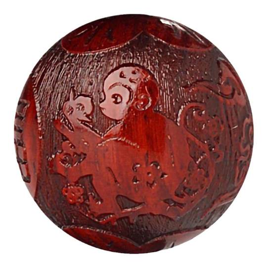 十二生肖小叶紫檀手串散珠珠子配饰本命佛雕刻檀香木文玩金刚佛珠