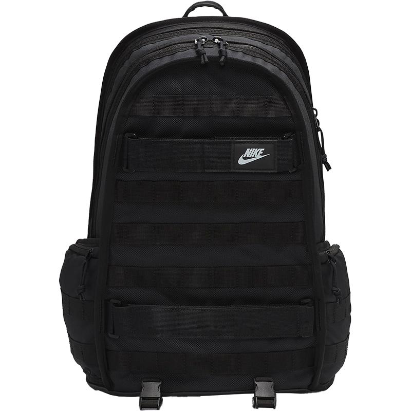 Nike mountaineering bag backpack men's and women's basketball training sports bag large capacity backpack black casual bag FD7544