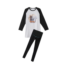 Maternity wear autumn wear 2024 new pure cotton long-sleeved T-shirt womens mid-length loose belly-covering printed bottoming shirt top