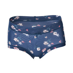 Caitian underwear ແມ່ຍິງກາງແອວ 31558 ໄວແຫ້ງ ice silk summer flower antibacterial crotch fat mm high-waisted large size pants 31559