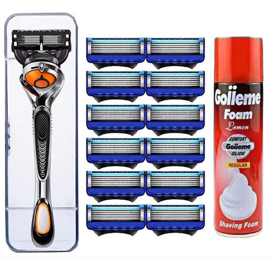 German imported five-layer blade manual razor old-fashioned razor men's beard razor shaving head holder