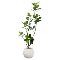 Medieval-Style Artificial Green Plant Bengal Banyan Tree for Living Room, Light Luxury Green Plant with a High-End Feel, Artificial Tree for Corner Decoration, Potted Plant