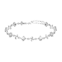 Four-leaf clover 99 sterling silver bracelet for women 2024 new style light luxury niche exquisite birthday gift for best friend and girlfriend