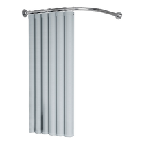 No punching curved shower curtain telescopic rod bathroom corner L-shaped waterproof set bathroom dry and wet separation mildew-proof cloth