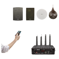 先科 A1无线5分区发射器蓝牙吸顶音响家用客厅3D环绕壁挂墙式天花吊顶嵌入式商用餐厅店铺专用门店面广播喇叭