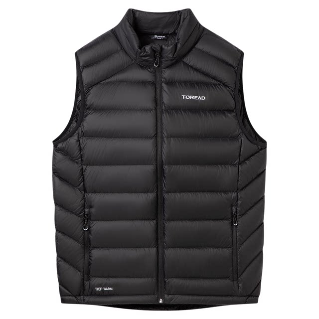 Pathfinder Down Vest ຜູ້ຊາຍ 25 ດູໃບໄມ້ລົ່ນແລະລະດູຫນາວການເກັບຮັກສາຄວາມຮ້ອນອົບອຸ່ນ Fluffy Windproof ນ້ໍາກາງແຈ້ງຍ່າງປ່າລົງ Vest