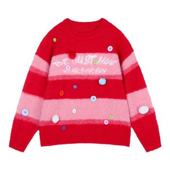 Bjhg christmas sweater autumn and winter couple knitted sweater Bjhg christmas sweater autumn and winter couple knitted sweater