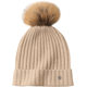 Pure cashmere fur ball hat for women to keep warm in autumn and winter