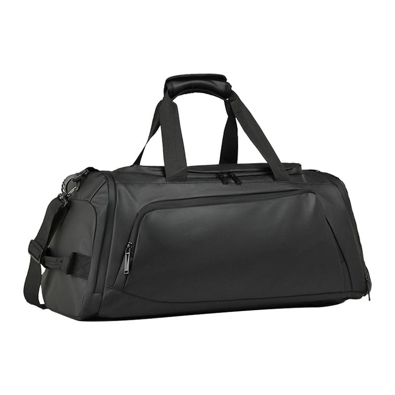 Travel and swimming fitness bag with separate wet and dry shoe compartment