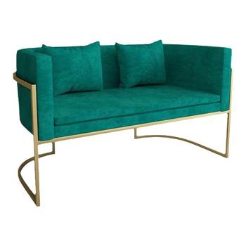Nordic small apartment sofa coffee table combination light luxury iron art