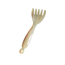 White buffalo horn head massager horn five-claw comb scalp and eye acupoint stick five-tooth meridian comb 1411