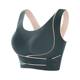 Front-button sports bra, ice silk seamless vest style, no wires, posture correction, push-up, push-up, breast reduction, thin underwear