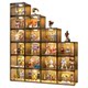 Wider and larger! Magnetic door lock! Figure display cabinet