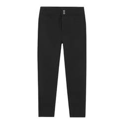 Semir Casual Pants Women's 2023 Winter New Black Slim Foot Pants Slimming Two-Button Fleece Nine-Point Pants