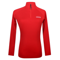 Modern dance tops for women with zippers high collars neck guards long sleeves red professional ballroom dance slimming adult pas de deux costumes