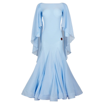 Danbaolo waltz high-end dance skirt light blue large swing skirt 2024 new female high-end ballroom dance dress