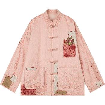 Uooyaa beautiful girl patch jacquard old cotton jacket Uooyaa beautiful girl patch jacquard old cotton jacket