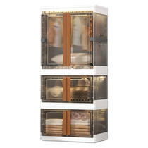 Haixing installation-free folding storage cabinet household storage cabinet bedroom large cabinet childrens wardrobe storage cabinet hanging wardrobe