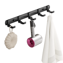 Cabei invisible hook black clothes hanger wall key row hook wall hanging punch-free entrance wardrobe clothes hook behind the door