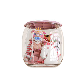 Transparent ultraman storage bucket toy storage stool