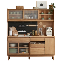 Original elements all solid wood sideboard integrated high cabinet modern simple storage cabinet white oak tea cabinet M2141