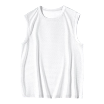 Pull back mesh vest mens sports T-shirt summer breathable 2024 new American fitness training clothing running top