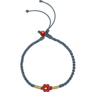 Saturday Fortune Gold gives you a small red flower bracelet