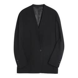 Osens Booking a spinning high -weaving high -secret V -neck jacket designer brand brand autumn new product single -breasted neckless suit man