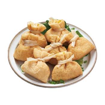 Fun fish roe lucky bag filled with fish balls and fish roe buns