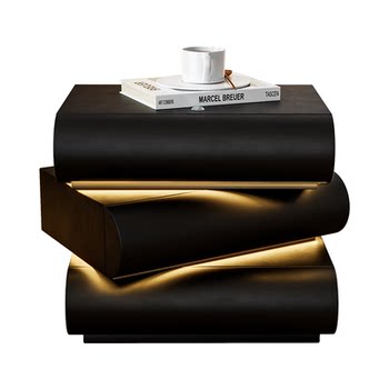 Smart bedside table with ambient lights
