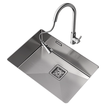 Wrigley 1652 thickened handmade sink kitchen stainless steel wash basin large single-slot under-counter washbasin household sink