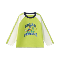 () Wang Wang team boy long sleeve T-shirt spring autumn new 2024 childrens pure cotton baby blouse girl clothes