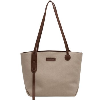 Temperature tote bag solid color large fashionable atmosphere