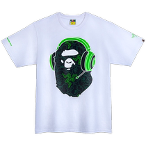 Razer Thunder -- BAPE Qualifies for men casual T-shirts Ape Heads White Short Sleeve Street Tide Cool Tee