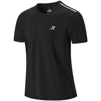 Xtep ເສື້ອທີເຊີດແຂນສັ້ນຂອງຜູ້ຊາຍ summer ພາກບາງແຫ້ງໄວຂອງຜູ້ຊາຍ ice silk top t-shirt fitness half-sleeve